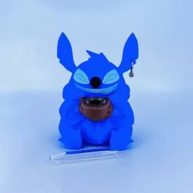 Stitch Blue - 5 Inch Silicone Waterpipe
