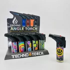 Techno Torch - Gun Assorted Print - 15 Counts Per Display (NO.99139 BWR1)