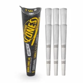 The Original Cones - 1 1/4 Size Pre-rolled Papers - 83mmx26mm - 6 Cones Per Pack - 32 Packs Per Box - Bleached
