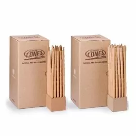 The Original Cones - Natural Pre-rolled Papers - 1000 Pieces Per 4 Canister - 98mmx20mm - Standard Small Slim Size