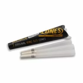 The Original Cones - King Size Pre-rolled Papers - 109mmx30mm - 3 Cones Per Pack - 32 Packs Per Box - Bleached