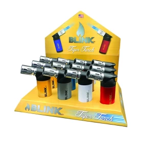 Blink Tiger Torch 4 Flame Torch - Assorted Colors - 12 Counts Per Box