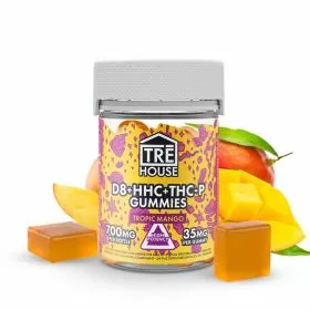 Tre House - Delta 8 - HHC - THC-P - 700mg - Gummies - 20 Counts Per Jar - Tropic Mango