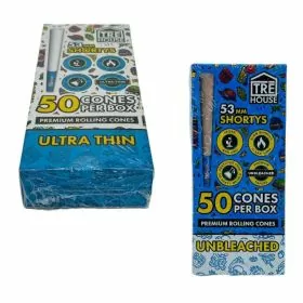 Tre House - Premium Pre-roll Cones Shortys - 53mm - 50 Cones Per Box