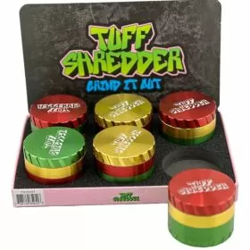 Tuff Shredder Grinder 63mm - 4 Parts - Assorted Colors - TS10001 - Price Per Piece