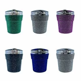 VCCA2 - Car Ashtray - Diamond With LED Lights - Assorted Colors