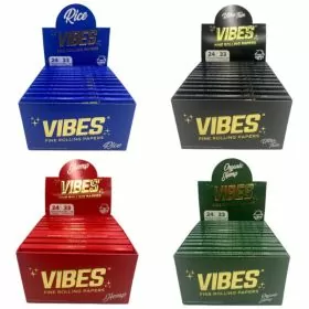 Vibes - Papers With King Size Tips - 33 Per Pack - 24 Pack Per Box