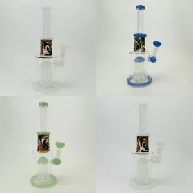 Waterpipe - Wig-wag Deco With 9-arm Tree Perc - 12 Inches - (RH-176) 