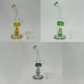 Waterpipe 10-inch bend Neck With Colored Inline Perc
