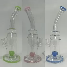 Waterpipe 10 Inch - With Bent Neck And Inline Perc