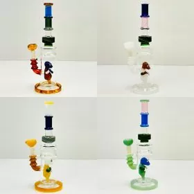 Waterpipe 12 Inches With Multi Rings Tube and Character Showerhead Perc