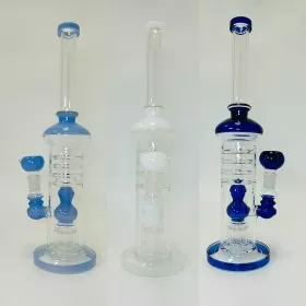 Waterpipe 16 Inches - Straight With Shower Head 8 Arm Tree Perc