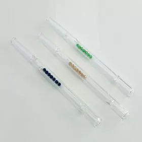 Wax Straw Glass With Bling - 6 Inches - 3 Counts Per Pack