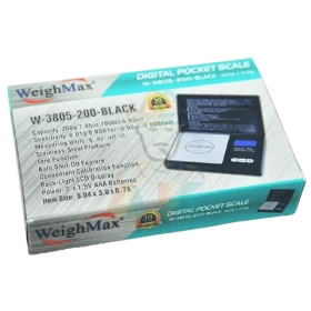 Weighmax W-3805 - 200 - Digital Pocket Scale - 200gx0.1g - Black Color