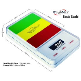 Weighmax Ra100 Digital Pocket Scale, 100 By 0.01 G, Rasta Color