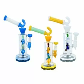 Straight Waterpipe With Character Perc - 10 Inch - WPAG101
