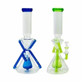 WPSC1745 - 14 Inch Waterpipe - Recycler With Pyramid Perc
