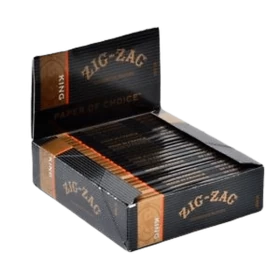Zig Zag Black Box - 32 Leaves Papers Per Pack - King Size Rolling - 24 Counts Per Box