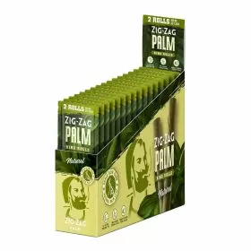 Zig Zag Palm King Rolls - 2 Counts Per Pack - 15 Packs Per Box - Natural