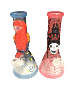 10" Inch Glass Water Pipe With Assorted Prints 