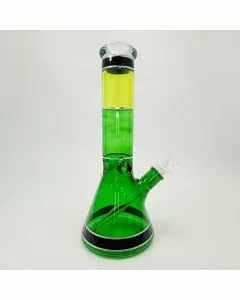 12 Inches - Waterpipe Beaker Colored With Ice Pincher