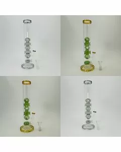 13 Inches - Waterpipe Straight Swiss Cheese With Showerhead Perc - RH-207