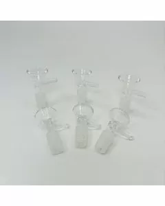 14mm - Male Clear Bowl With Handle - 6 Counts Per Pack