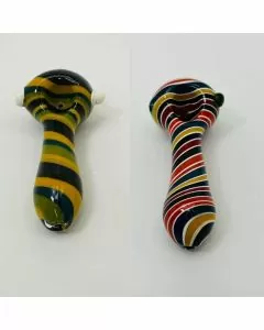 4-Inch Color Swirl Handpipe with Wig Wag Head
