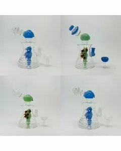 8.5 Inches - Waterpipe Snowman With Animal Shower Perc - RH-193