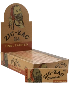 ZIG ZAG SUPERICURE UNBLEACHED KING SLIM 24 PER BOX WITH 25 DISPLAY