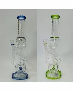 Lookah Waterpipe - 17 Inch - Double Filter Curved Neck With Honeycomb - (WPC772)