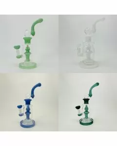 Waterpipe 11 Inches - Curved Neck With Showerhead Perc (Rh-170)