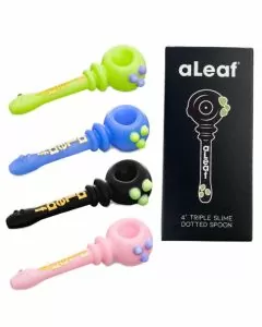 ALEAF-4 Inches-Triple Slime Dotted Spoon-ALHP5035
