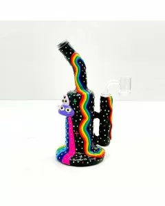Aleaf Ugly Pretty Waterpipe With Banger - 10 Inch - 14mm - 11 Eyes - Assorted Colors - AL6163