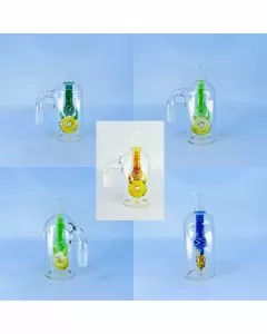 Ash Catcher - 90 Degree - 14 mm Male - 14 mm Female - With Fancy Perc