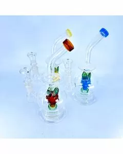 Bent Neck Waterpipe With Pineapple Showerhead Perc - 7 Inch - WPAG91
