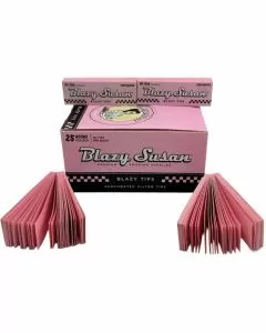 Blazy Susan - Pink - Perforated Tips - 50 Tips Per Book - 25 Books Per Box 