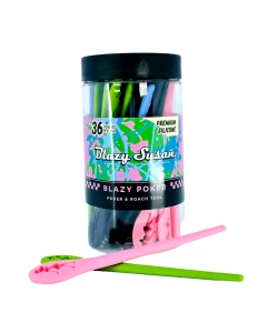 Blazy Susan Silicone Poker N Roach Tool - 36 Counts Per Jar - Assorted Colors