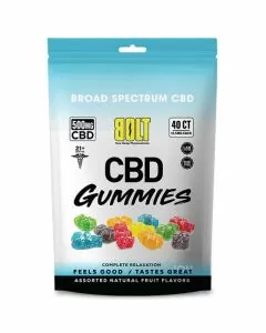 Bolt Broad Spectrum - CBD Gummies - 500mg - 40counts Per Bag - Assorted Fruit Flavors