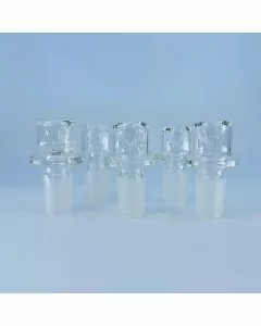 Bowl 19mm Male With Ring - 5 Bowls Per Pack - Clear