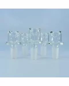 Bowl 14mm Male With Ring - 5 Bowls Per Pack - Clear