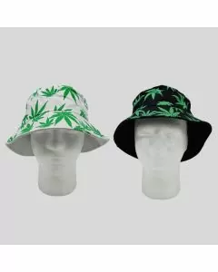 Bucket Hat With Green Leaves - 82218