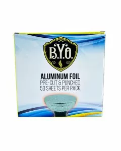 Byo Pre-Cut & Punched Aluminum Foil - 50 Counts Per Pack