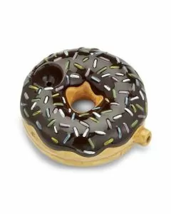 Ceramic Chocolate Donut Pipe - 3 Inches