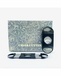 Cigar Cutter Double Bladed - Black - Round 