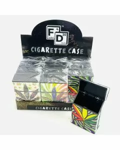 CIGARETTE CASE PLASTIC - 12 COUNT PER BOX - LEAF - FDX5006