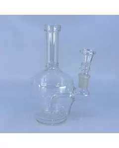 Clear Waterpipe With Showerhead Perc - 6 Inch - WPAG90