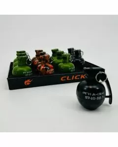 Clickit Lighter - Grenade Flame - 12 Counts Per Display GH-10817