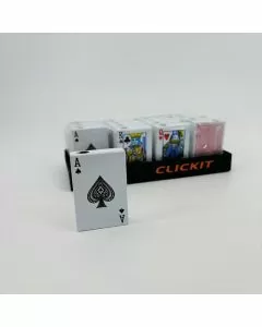 Clickit - Lighter Windproof Poker - 20 Counts Per Display - GH9289