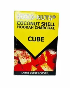Coco Nuts - Coco Shell Charcoal Cube - 72 Pieces Per Box
